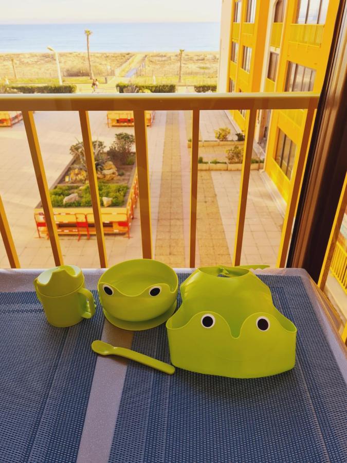 Appartement Vue Mer,Acces Direct Plage,Fibre,Clim,Parking Public Gratuit Ле Баркарес Экстерьер фото