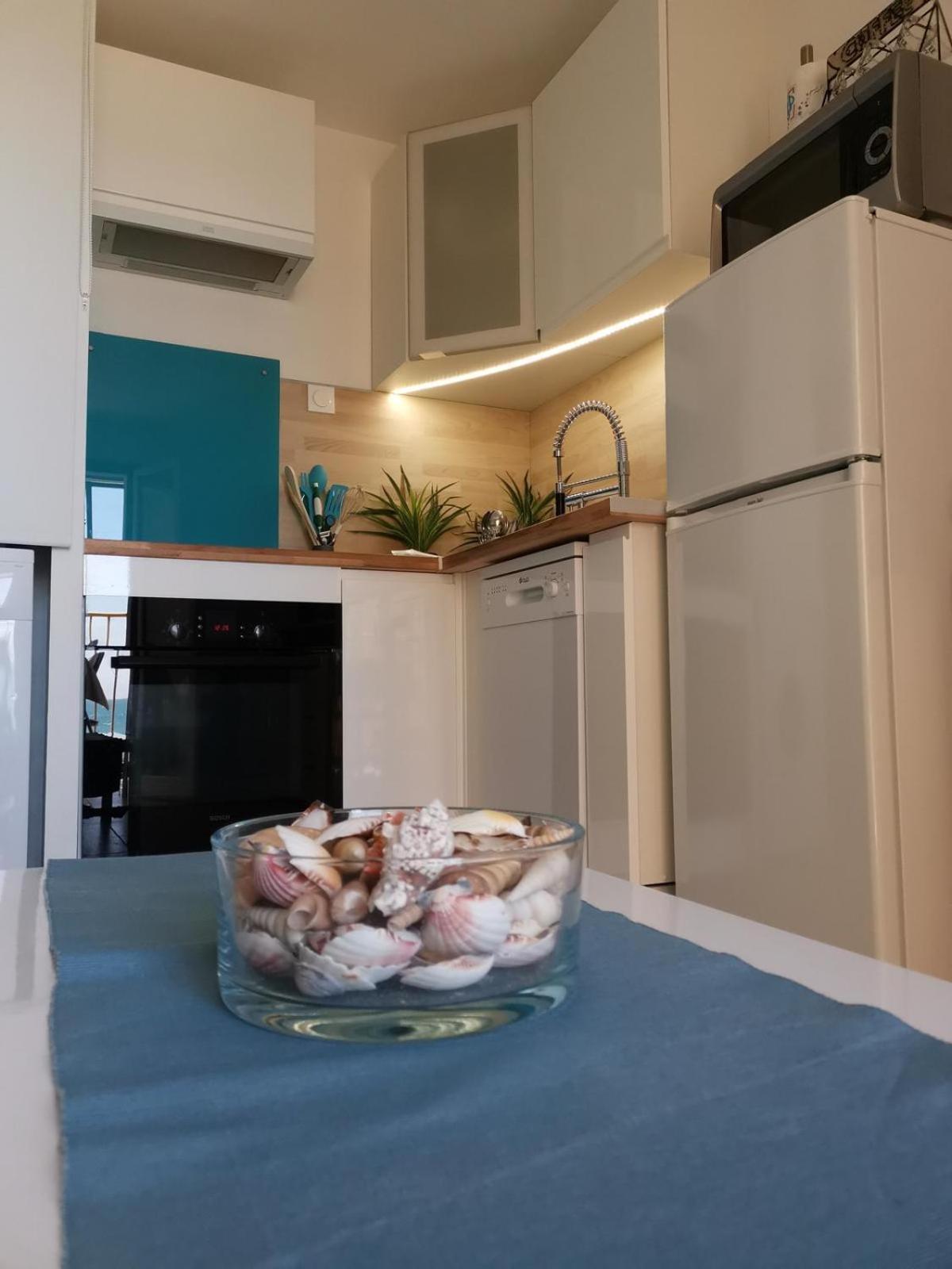Appartement Vue Mer,Acces Direct Plage,Fibre,Clim,Parking Public Gratuit Ле Баркарес Экстерьер фото