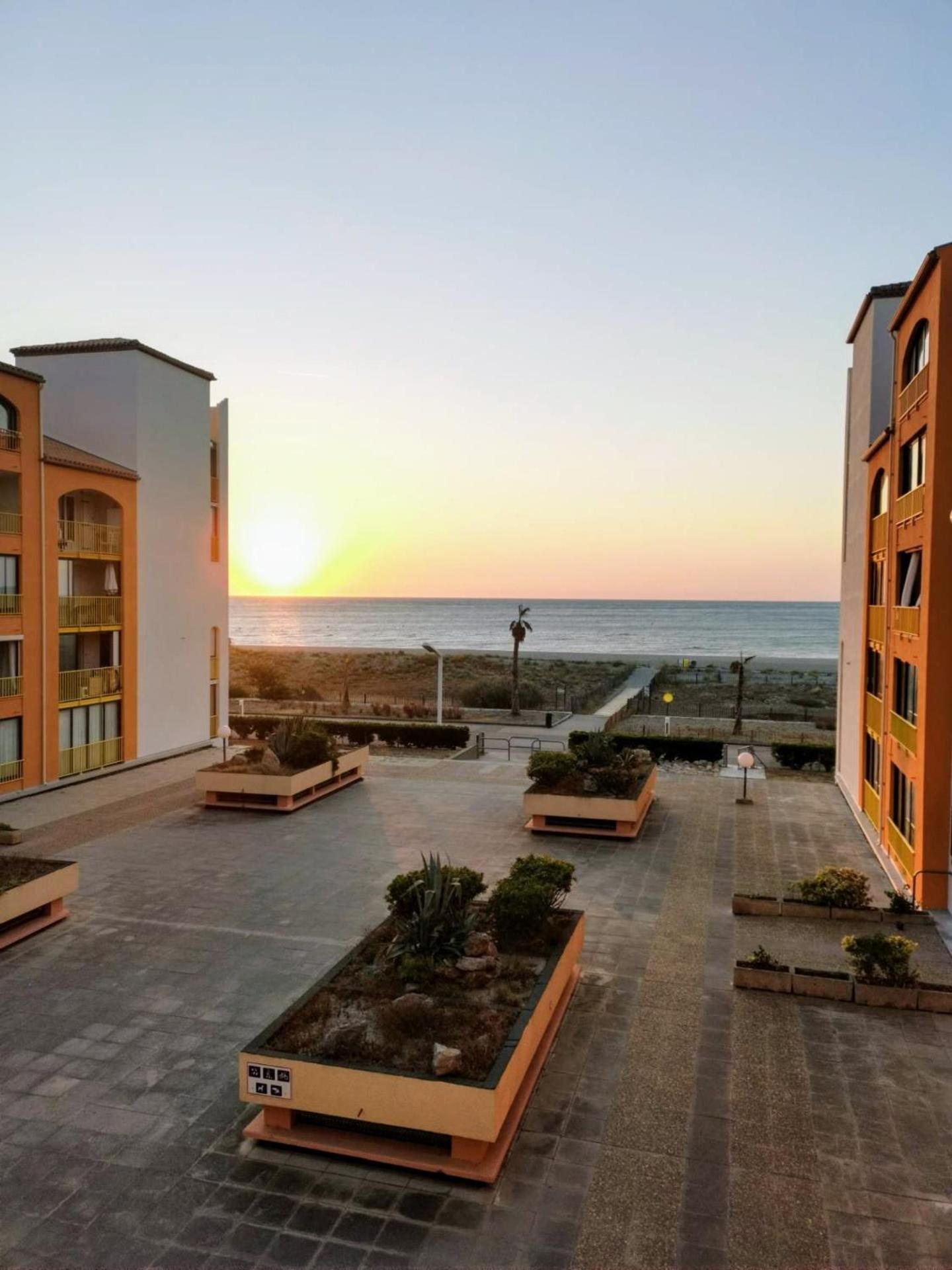 Appartement Vue Mer,Acces Direct Plage,Fibre,Clim,Parking Public Gratuit Ле Баркарес Экстерьер фото